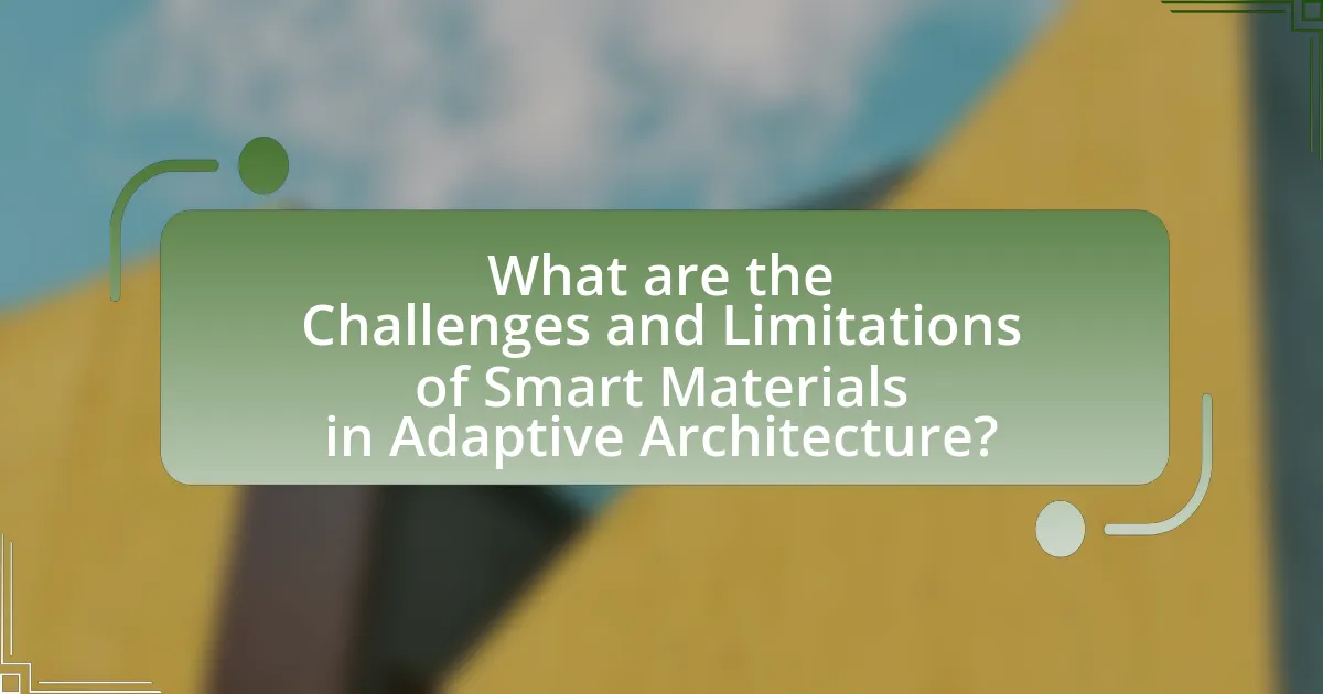 What are the Challenges and Limitations of Smart Materials in Adaptive Architecture?